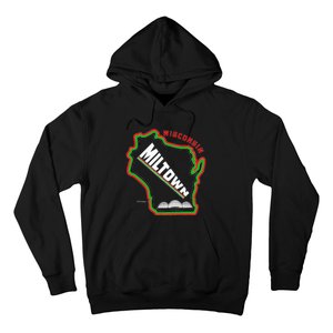 Classic African American Multicolor Wisconsin Milwaukee Map Hoodie