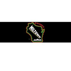 Classic African American Multicolor Wisconsin Milwaukee Map Bumper Sticker