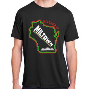 Classic African American Multicolor Wisconsin Milwaukee Map Adult ChromaSoft Performance T-Shirt