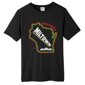 Classic African American Multicolor Wisconsin Milwaukee Map Tall Fusion ChromaSoft Performance T-Shirt