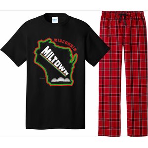 Classic African American Multicolor Wisconsin Milwaukee Map Pajama Set