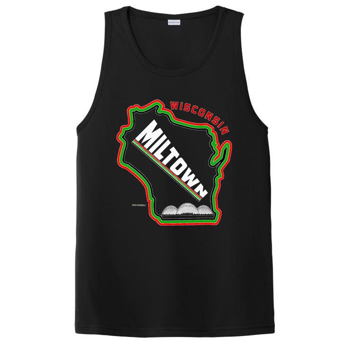 Classic African American Multicolor Wisconsin Milwaukee Map PosiCharge Competitor Tank