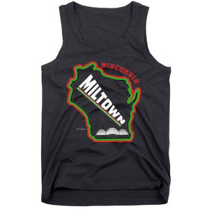 Classic African American Multicolor Wisconsin Milwaukee Map Tank Top