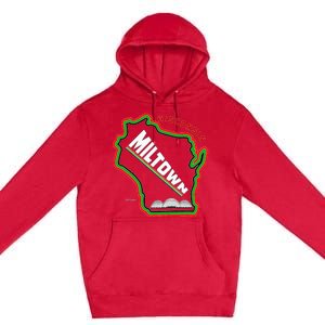 Classic African American Multicolor Wisconsin Milwaukee Map Premium Pullover Hoodie