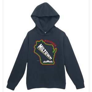 Classic African American Multicolor Wisconsin Milwaukee Map Urban Pullover Hoodie