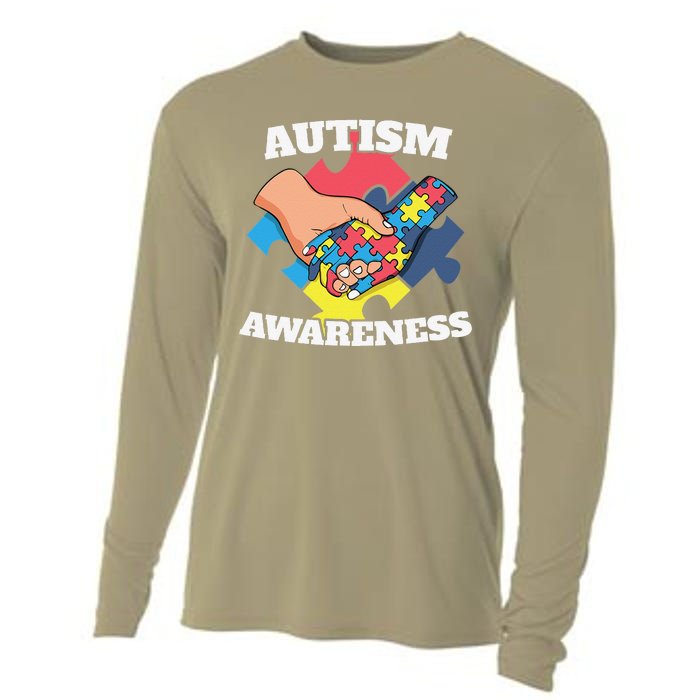 Cute Autism Awareness 2 April Autism Day Gift Cooling Performance Long Sleeve Crew