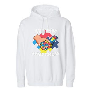 Cute Autism Awareness 2 April Autism Day Gift Garment-Dyed Fleece Hoodie