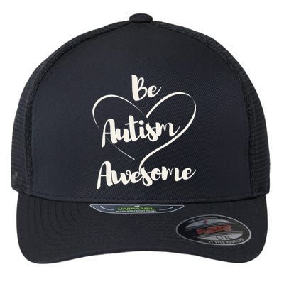 Cute Autism Awareness Autistic Support Saying Flexfit Unipanel Trucker Cap