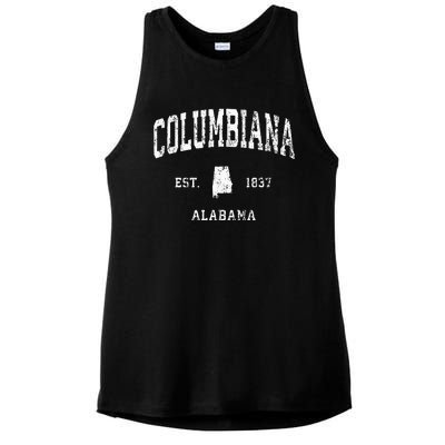 Columbiana Alabama Al Vintage Athletic Sports Design Ladies PosiCharge Tri-Blend Wicking Tank