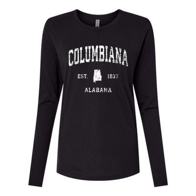 Columbiana Alabama Al Vintage Athletic Sports Design Womens Cotton Relaxed Long Sleeve T-Shirt