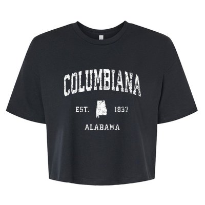 Columbiana Alabama Al Vintage Athletic Sports Design Bella+Canvas Jersey Crop Tee