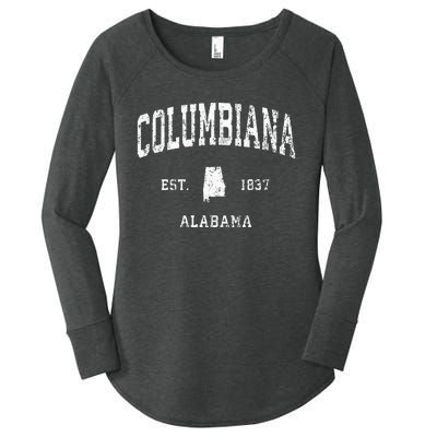 Columbiana Alabama Al Vintage Athletic Sports Design Women's Perfect Tri Tunic Long Sleeve Shirt