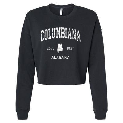 Columbiana Alabama Al Vintage Athletic Sports Design Cropped Pullover Crew