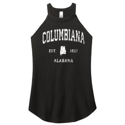 Columbiana Alabama Al Vintage Athletic Sports Design Women's Perfect Tri Rocker Tank