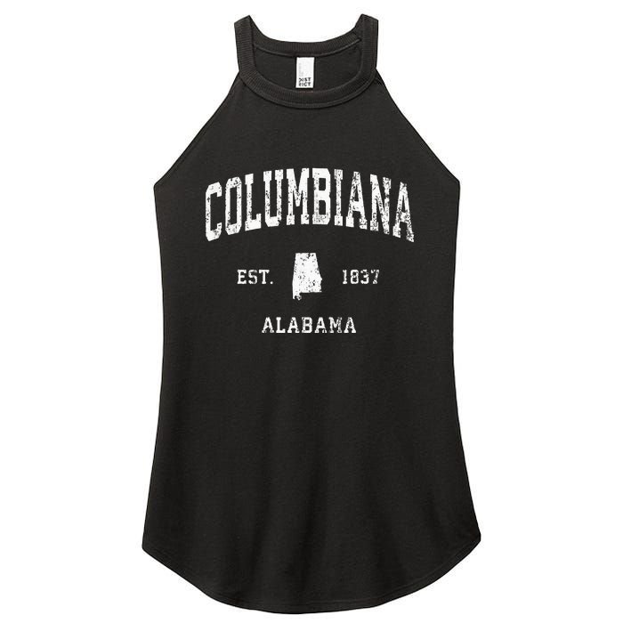 Columbiana Alabama Al Vintage Athletic Sports Design Women's Perfect Tri Rocker Tank