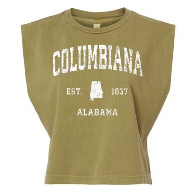 Columbiana Alabama Al Vintage Athletic Sports Design Garment-Dyed Women's Muscle Tee