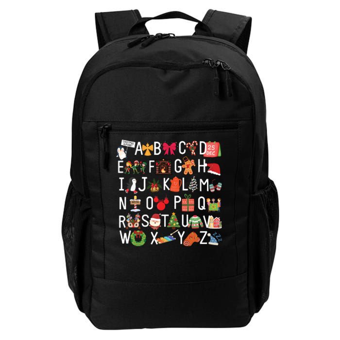 Christmas Alphabet Abc Kindergarten Teacher Alphabet Daily Commute Backpack