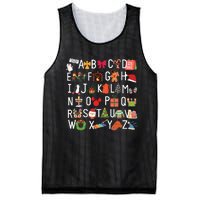 Christmas Alphabet Abc Kindergarten Teacher Alphabet Mesh Reversible Basketball Jersey Tank