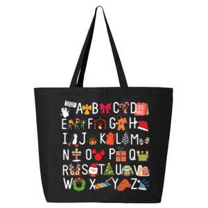 Christmas Alphabet Abc Kindergarten Teacher Alphabet 25L Jumbo Tote