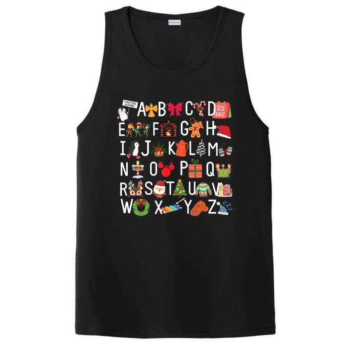 Christmas Alphabet Abc Kindergarten Teacher Alphabet PosiCharge Competitor Tank