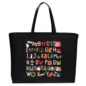 Christmas Alphabet Abc Kindergarten Teacher Alphabet Cotton Canvas Jumbo Tote