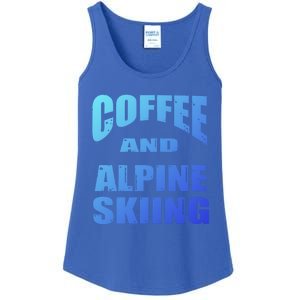 Coffee And Alpine Skiing Design Coffee Lover Gift Ladies Essential Tank