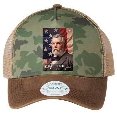 Chester A. Arthur 21st President Of The United States Portrait Legacy Tie Dye Trucker Hat