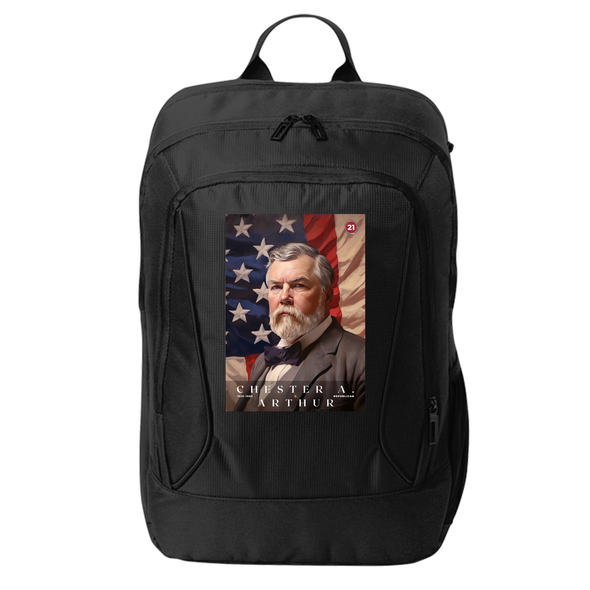 Chester A. Arthur 21st President Of The United States Portrait City Backpack