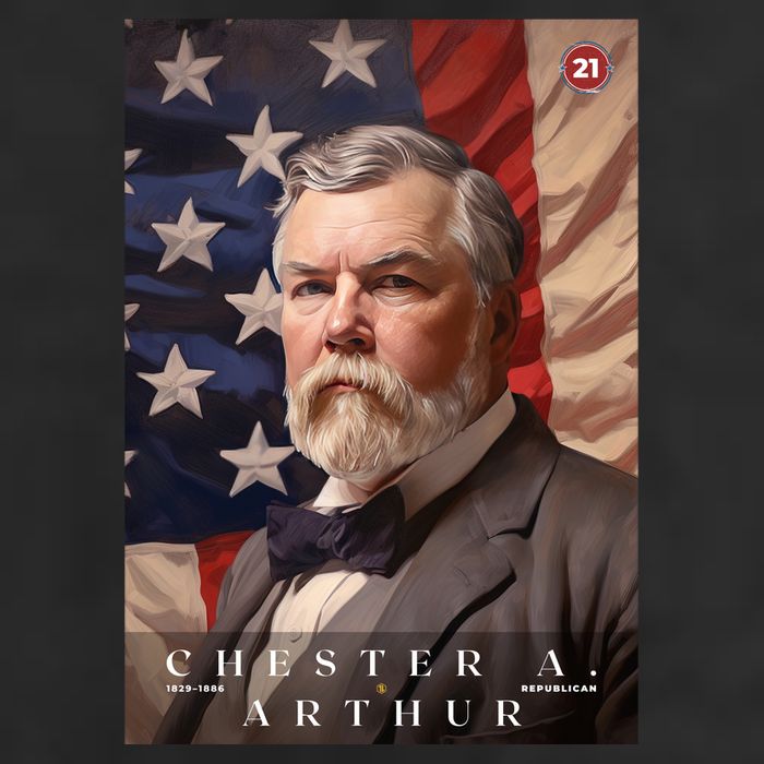 Chester A. Arthur 21st President Of The United States Portrait Adult Drive Performance Visor