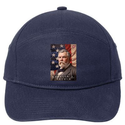 Chester A. Arthur 21st President Of The United States Portrait 7-Panel Snapback Hat