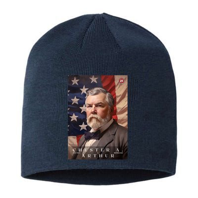 Chester A. Arthur 21st President Of The United States Portrait Sustainable Beanie