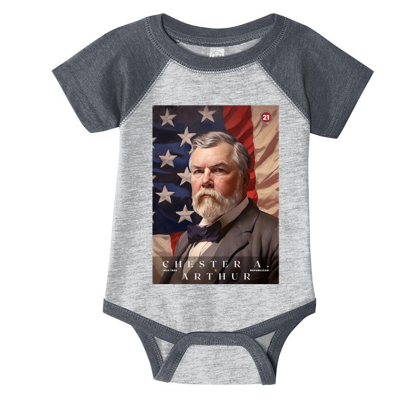 Chester A. Arthur 21st President Of The United States Portrait Infant Baby Jersey Bodysuit