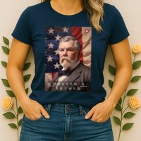 Chester A. Arthur 21st President Of The United States Portrait Womens T-Shirt