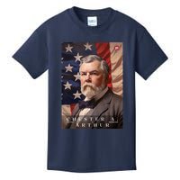 Chester A. Arthur 21st President Of The United States Portrait Kids T-Shirt
