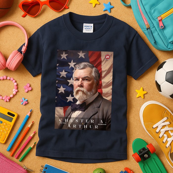 Chester A. Arthur 21st President Of The United States Portrait Kids T-Shirt