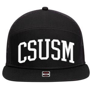 CSUSM Athletic Arch College University @ Alumni 7 Panel Mesh Trucker Snapback Hat