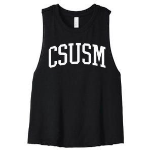 CSUSM Athletic Arch College University @ Alumni Women's Racerback Cropped Tank