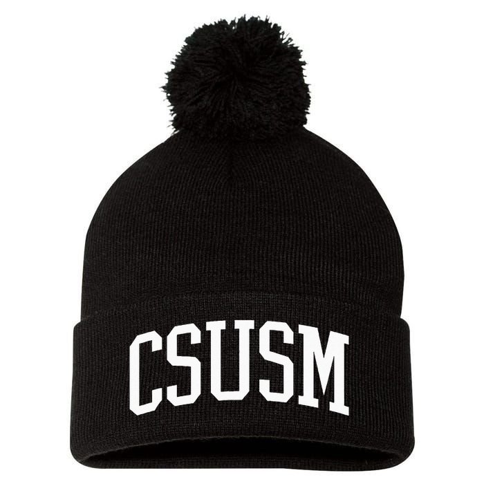 CSUSM Athletic Arch College University @ Alumni Pom Pom 12in Knit Beanie