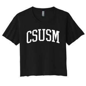 CSUSM Athletic Arch College University @ Alumni Women's Crop Top Tee