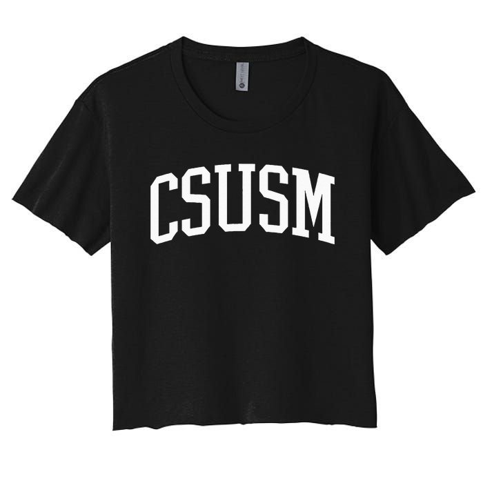 CSUSM Athletic Arch College University @ Alumni Women's Crop Top Tee