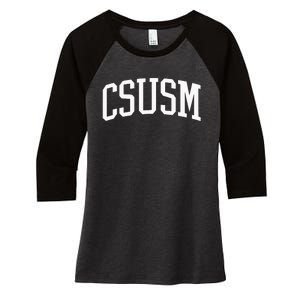 CSUSM Athletic Arch College University @ Alumni Women's Tri-Blend 3/4-Sleeve Raglan Shirt