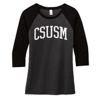 CSUSM Athletic Arch College University @ Alumni Women's Tri-Blend 3/4-Sleeve Raglan Shirt