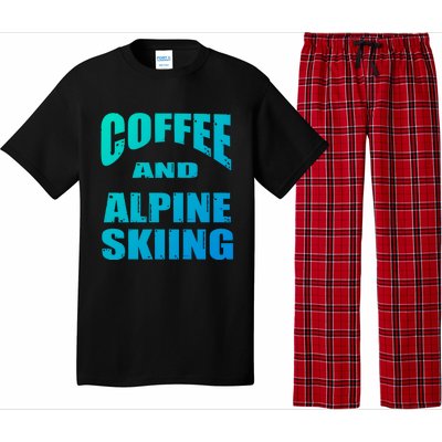 Coffee And Alpine Skiing Design Coffee Lover Gift Pajama Set