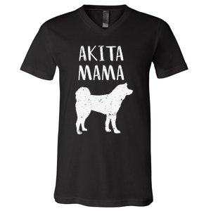 Cool Akita  Akita Mom Owner Pet Lover V-Neck T-Shirt