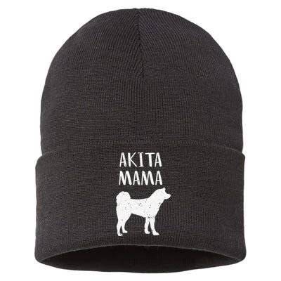 Cool Akita  Akita Mom Owner Pet Lover Sustainable Knit Beanie