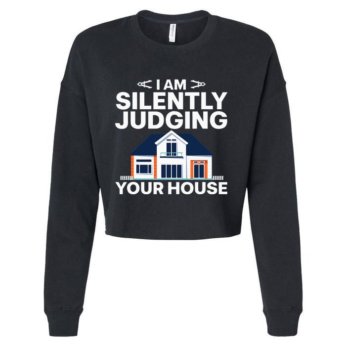 Cool Architect Art Wo Real Estate House Architecture Cropped Pullover Crew