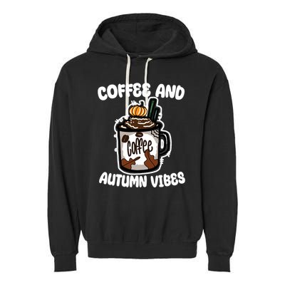 Coffee And Autumn Vibes Halloween Garment-Dyed Fleece Hoodie