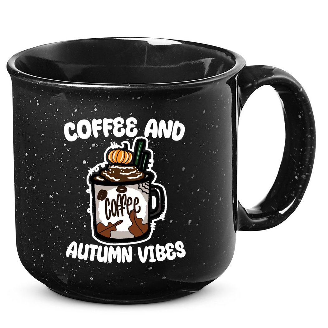 Coffee And Autumn Vibes Halloween 15oz Campfire Ceramic Mug