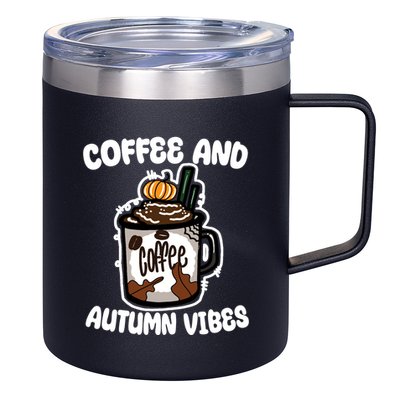 Coffee And Autumn Vibes Halloween 12oz Stainless Steel Coffee Mug