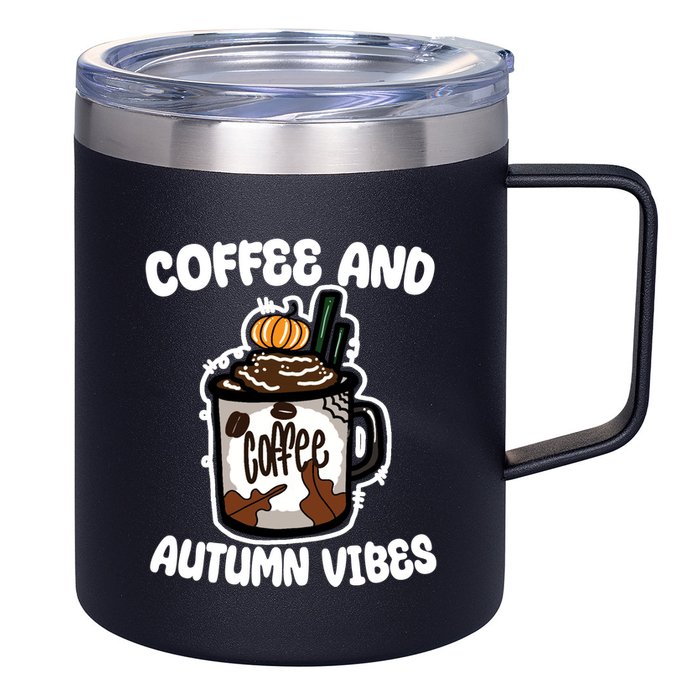 Coffee And Autumn Vibes Halloween 12oz Stainless Steel Coffee Mug